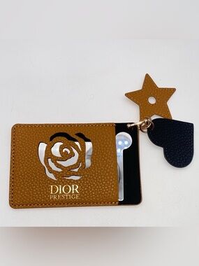 DIOR Dior Prestige Leather Cardholder & Hand Mirror With Charms
